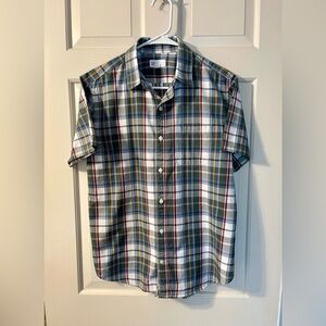 Men’s GAP Madras Plaid Short Sleeve Shirt Size Medium